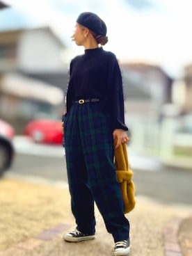 「アイテム（ピアス（両耳用））」を使った、Maya☺︎さん（レディース・154cm）の秋コーディネート