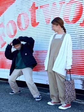 「CONVERSE（コンバース）のCONVERSE ALL STAR 100COLORS OX（スニーカー）」を使った、Maya☺︎さん（レディース・154cm）の冬コーディネート