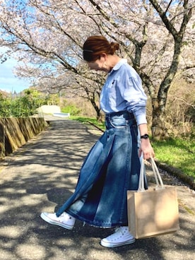 Maya☺︎さん（レディース・154cm）の春コーディネート