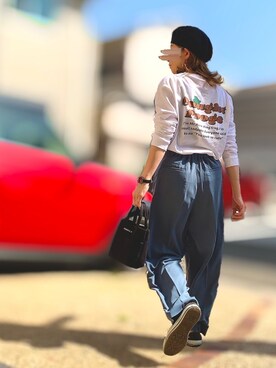 「RAY CASSIN（レイカズン）のアイテム（ハンチング/ベレー帽）」を使った、Maya☺︎さん（レディース・154cm）の春コーディネート