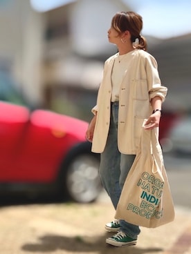 「FREAK'S STORE（フリークスストア）のアイテム（テーラードジャケット）」を使った、Maya☺︎さん（レディース・154cm）の春コーディネート