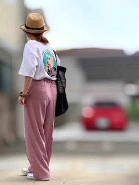 「LEPSIM（レプシィム）の2P ウッドバングル　837799（バングル/リストバンド）」を使った、Maya☺︎さん（レディース・154cm）の春コーディネート