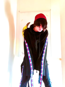 「vetements」｜「アイテム（ニットキャップ/ビーニー）」を使った、わげさん（メンズ・179cm）の冬コーディネート