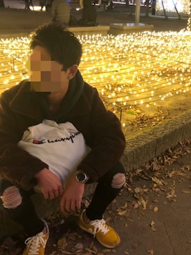 「Champion（チャンピオン）のアイテム（トートバッグ）」を使った、Natsuさん（メンズ・173cm）の春コーディネート