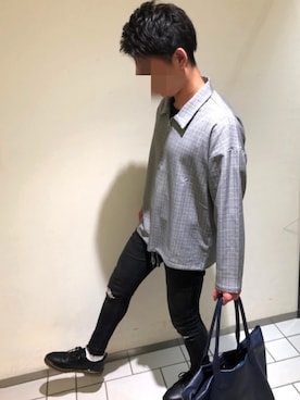 「jiggys shop（ジギーズショップ）のアイテム」を使った、Natsuさん（メンズ・173cm・20代）の春コーディネート