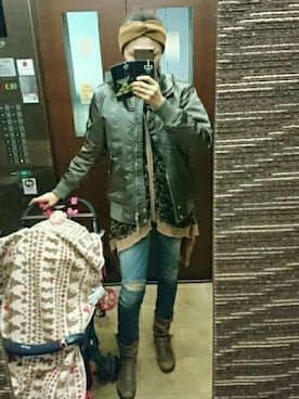理恵さん(レディース・172cm)の冬コーディネート