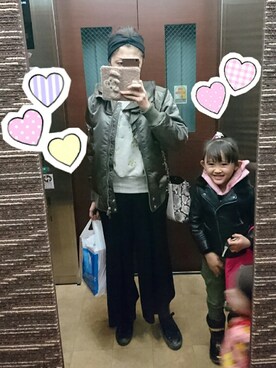 「DIESEL（ディーゼル）のアイテム（ブルゾン）」を使った、理恵さん（レディース・172cm）の春コーディネート
