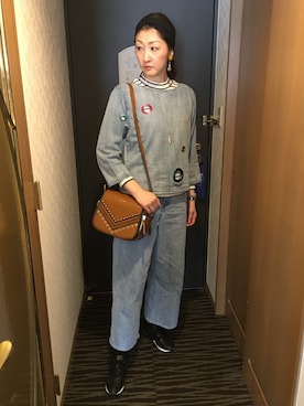 「ジーナシス」｜「アイテム（腕時計）」を使った、理恵さん（レディース・172cm）の春コーディネート
