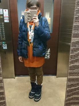 「ソレル」｜「アイテム（ジャケット/アウター）」を使った、理恵さん（レディース・172cm）の冬コーディネート