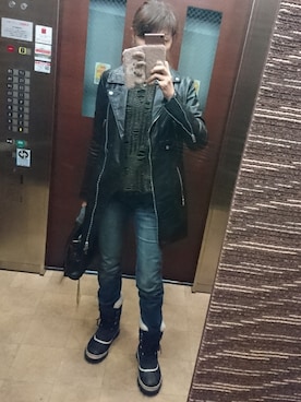 「ソレル」｜「アイテム（ジャケット/アウター）」を使った、理恵さん（レディース・172cm）の冬コーディネート