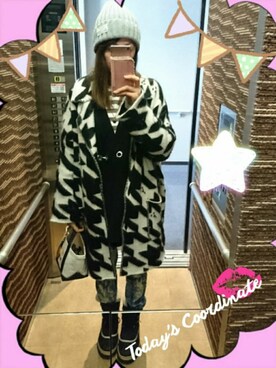 理恵さん（レディース・172cm）の冬コーディネート