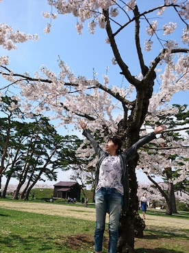 理恵さん（レディース・172cm）の春コーディネート