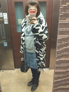 「DIESEL（ディーゼル）のアイテム（その他アウター）」を使った、理恵さん（レディース・172cm）の秋コーディネート