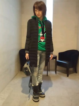 理恵さん（レディース・172cm）の冬コーディネート