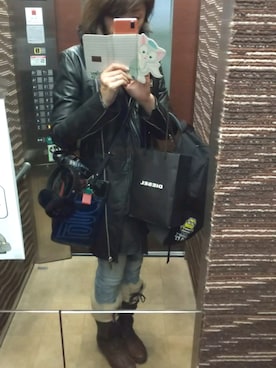 「G-STAR RAW（ジースターロゥ）のアイテム（ワンピース/ドレス）」を使った、理恵さん（レディース・172cm）の冬コーディネート