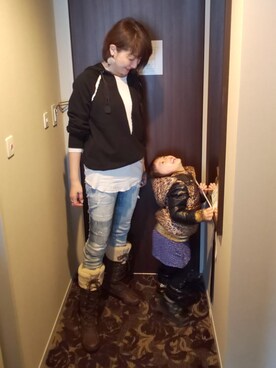 理恵さん（レディース・172cm）の冬コーディネート