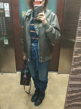 理恵さん（レディース・172cm）の冬コーディネート