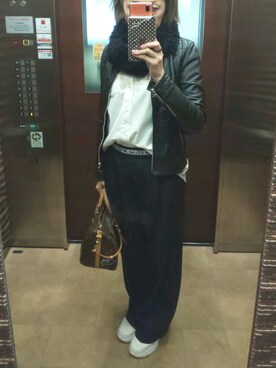 「CELINE」｜「アイテム（その他アウター）」を使った、理恵さん（レディース・172cm）の春コーディネート