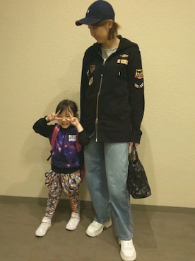 「G-STAR RAW（ジースターロゥ）のアイテム（帽子）」を使った、理恵さん（レディース・172cm）の春コーディネート