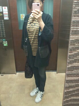 「DIESEL（ディーゼル）のアイテム（その他アウター）」を使った、理恵さん（レディース・172cm）の秋コーディネート