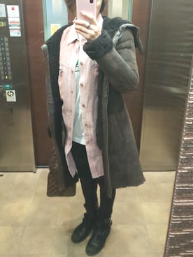 理恵さん(レディース・172cm)の冬コーディネート