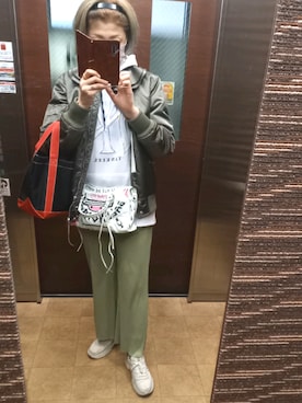 「アベイル」｜「アイテム（ブルゾン）」を使った、理恵さん（レディース・172cm）の春コーディネート