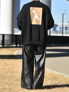 「Adoon plain（アドーンプレーン）のアイテム（スウェット）」を使った、Adoon plainさん（メンズ・171cm）の冬コーディネート