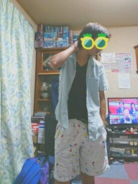 「爽やかコーデ」｜「アイテム（その他アウター）」を使った、TOUYAさん（メンズ・165cm）の夏コーディネート