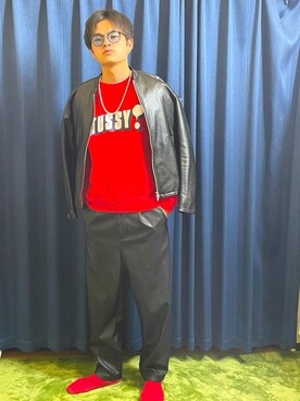 「URBAN RESEARCH Sonny Label（アーバンリサーチサニーレーベル）のアイテム（ライダースジャケット）」を使った、pocky8さん（メンズ・182cm）の春コーディネート