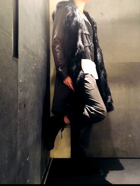 「junhashimoto（ジュンハシモト）のアイテム（ダウンジャケット/コート）」を使った、y@さん（メンズ・178cm）の夏コーディネート