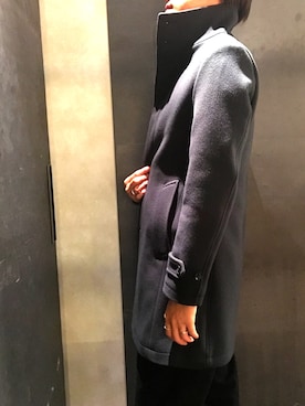 「アイテム（ダッフルコート、ホワイト系）」を使った、yk@さん（メンズ・178cm）の秋コーディネート