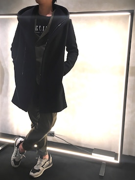 「アイテム（ダッフルコート、ホワイト系）」を使った、yk@さん（メンズ・178cm）の秋コーディネート
