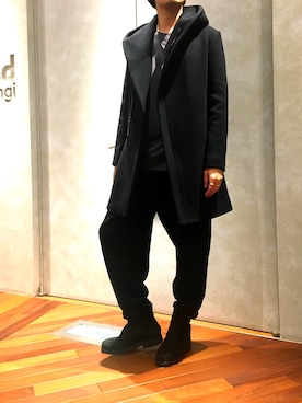 「アイテム（ダッフルコート、ホワイト系）」を使った、yk@さん（メンズ・178cm）の秋コーディネート