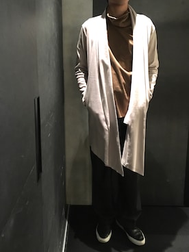 「OURET（オーレット）のアイテム（カーディガン/ボレロ）」を使った、yk@さん（メンズ・178cm）の秋コーディネート