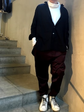 「SISE（シセ）のアイテム（パンツ）」を使った、yk@さん（メンズ・178cm）の冬コーディネート