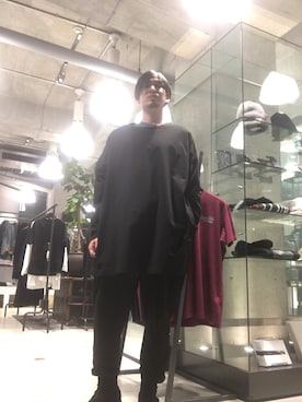 「Yohji Yamamoto（ヨウジヤマモト）のアイテム（トップス）」を使った、yk@さん（メンズ・178cm）の冬コーディネート
