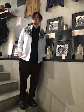 「Yohji Yamamoto（ヨウジヤマモト）のアイテム（トップス）」を使った、yk@さん（メンズ・178cm）の冬コーディネート