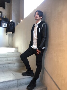 「NEIL BARRETT（ニールバレット）のアイテム（トップス）」を使った、yk@さん（メンズ・178cm）の冬コーディネート