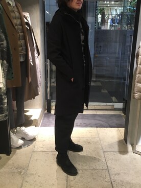 「OURET（オーレット）のアイテム（モッズコート）」を使った、yk@さん（メンズ・178cm）の冬コーディネート
