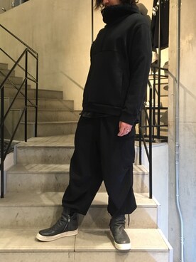 「OURET（オーレット）のアイテム（パーカー）」を使った、yk@さん（メンズ・178cm）の冬コーディネート