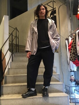 「OURET（オーレット）のアイテム（パンツ）」を使った、yk@さん（メンズ・178cm）の冬コーディネート