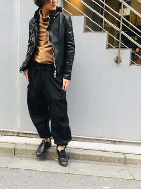 「GUIDI（グイディ）のアイテム」を使った、yk@さん（メンズ・178cm）の冬コーディネート