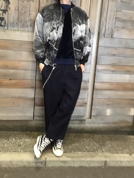 「TAAKK（ターク）のアイテム（ジャケット/アウター）」を使った、yk@さん（メンズ・178cm）の冬コーディネート