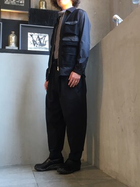 「WHITE MOUNTAINEERING（ホワイトマウンテニアリング）のアイテム（ジャケット/アウター）」を使った、yk@さん（メンズ・178cm）の春コーディネート