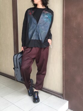 「SALOMON（サロモン）のSALOMON ADVANCED（サロモン アドヴァンスド）XT-6 ADV（スニーカー、ブラック系）」を使った、y@さん（メンズ・178cm）の夏コーディネート