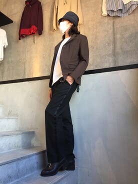 「TAAKK（ターク）のアイテム（ジャケット/アウター）」を使った、yk@さん（メンズ・178cm）の秋コーディネート