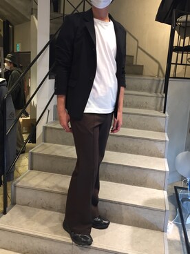 「TAAKK（ターク）のアイテム（ジャケット/アウター）」を使った、yk@さん（メンズ・178cm）の秋コーディネート