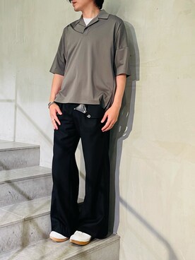 「MARCOMONDE（マルコモンド）のMARCOMONDE（マルコモンド）PAINTING SOX ソックス メンズ（ソックス/靴下、ホワイト系）」を使った、y@さん（メンズ・178cm）の春コーディネート