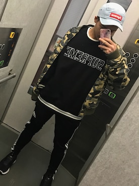 「ストリート系」｜「アイテム（ブルゾン）」を使った、kazuさん（メンズ・168cm）の春コーディネート