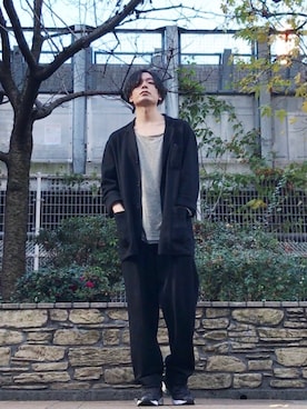 「nonnative（ノンネイティブ）のアイテム（ニット/セーター）」を使った、与一さん（メンズ・182cm）の冬コーディネート